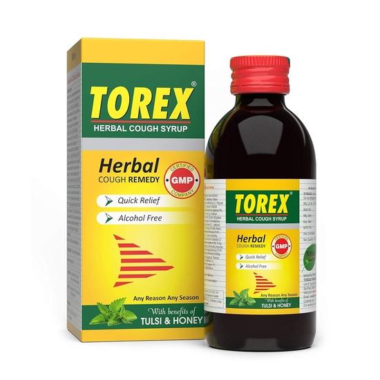 Torex Herbal Cough Syrup-Ayurvedic Cough Relief Syrup with Tulsi and Honey-100ml (Pack of 1)