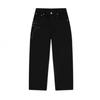 Unisex Streetwear Weite Gerade Geschnittene Jeans mit Spinnennetz-Stickerei Lockerer Sitz Mittlere Leibhöhe Baumwoll-Jeans