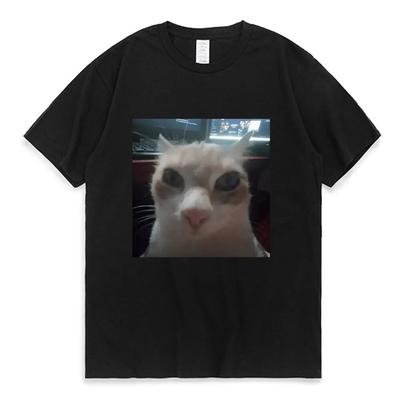 Αστεία El Gato Meme Θλιμμένη γάτα που κλαίει Munchkin Kitty Meme Μοντέρνο γραφικό μπλουζάκι Unisex Γυναικεία Harajuku Streetwear T-shirts κοντά μανίκια