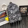 Backpack Men's Graffiti Backpack Senior High School Student Schoolbag