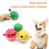 Puffer Fish Dog Chew Toy Bite Resistant Boredom Stress Relief Balloonfish Teething Cleaning Toy Treat Feeder Bouncing Ball Pet Supplies