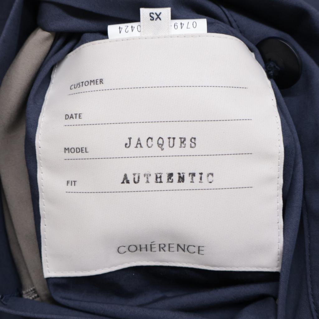 COHERENCE JACQUES Weather Resistant Cotton Light Reversible Jacket XS Navy / KhakiUsed