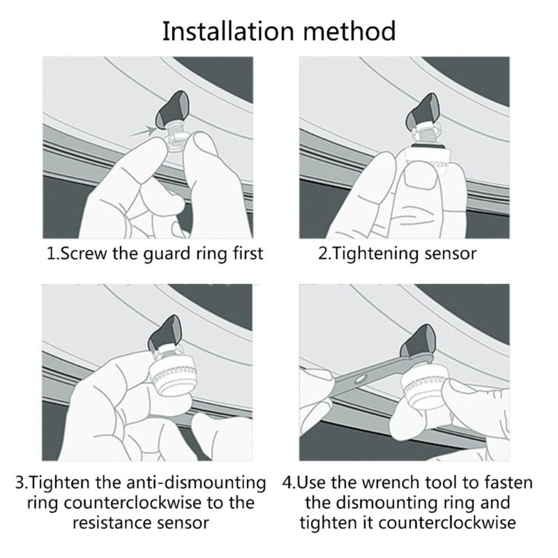 Wireless External Tire Pressure Monitoring System Color Screen Solar USB Double  Charging Vehicles Tire Pressure Monitor