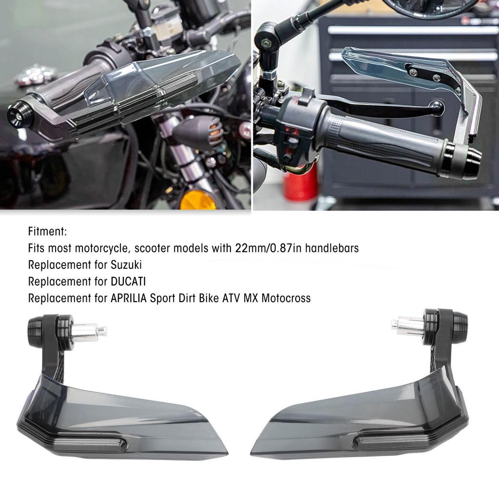 22mm Motorcycle Handguard Aluminum Alloy Universal for Sport Dirt Bike ATV MX Motocross Black