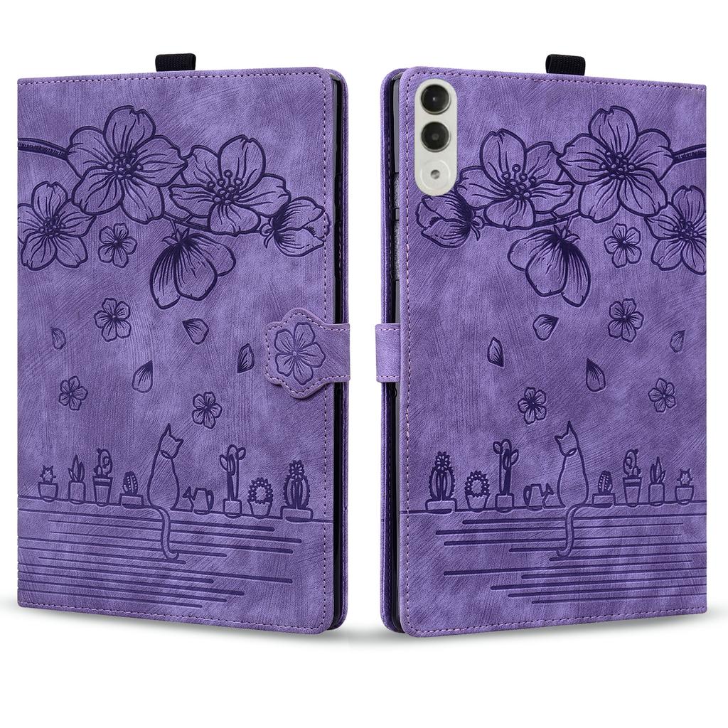 Embossed Flowers Tablet Case for Lenovo Xiaoxin Pad Pro 13 PU Leather Wallet Flip Stand Cover for Xiaoxin Pad Pro GT 13 TB376FC