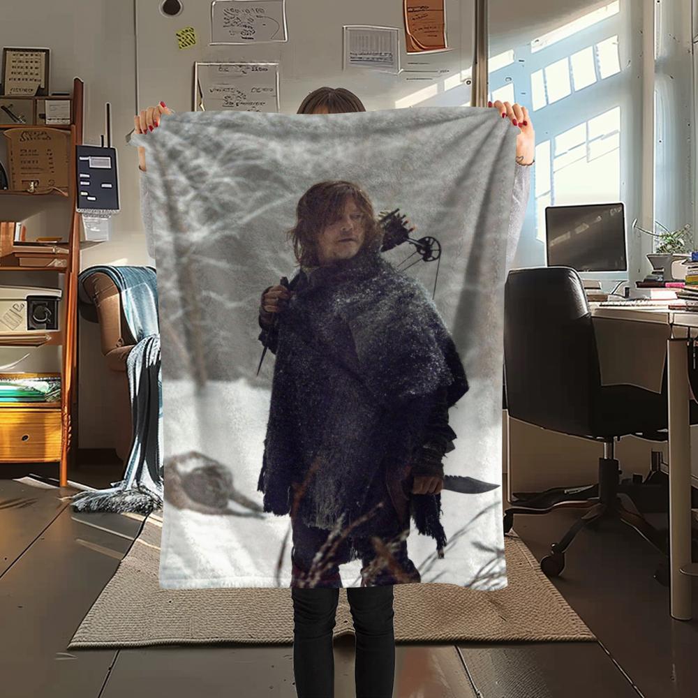 1PC THE WALKING DEAD Print Flannel Blanket, High quality Comfortable for All Seasons, Home Decor, Warmth and Comfort, Perfect for Christmas Gifts215