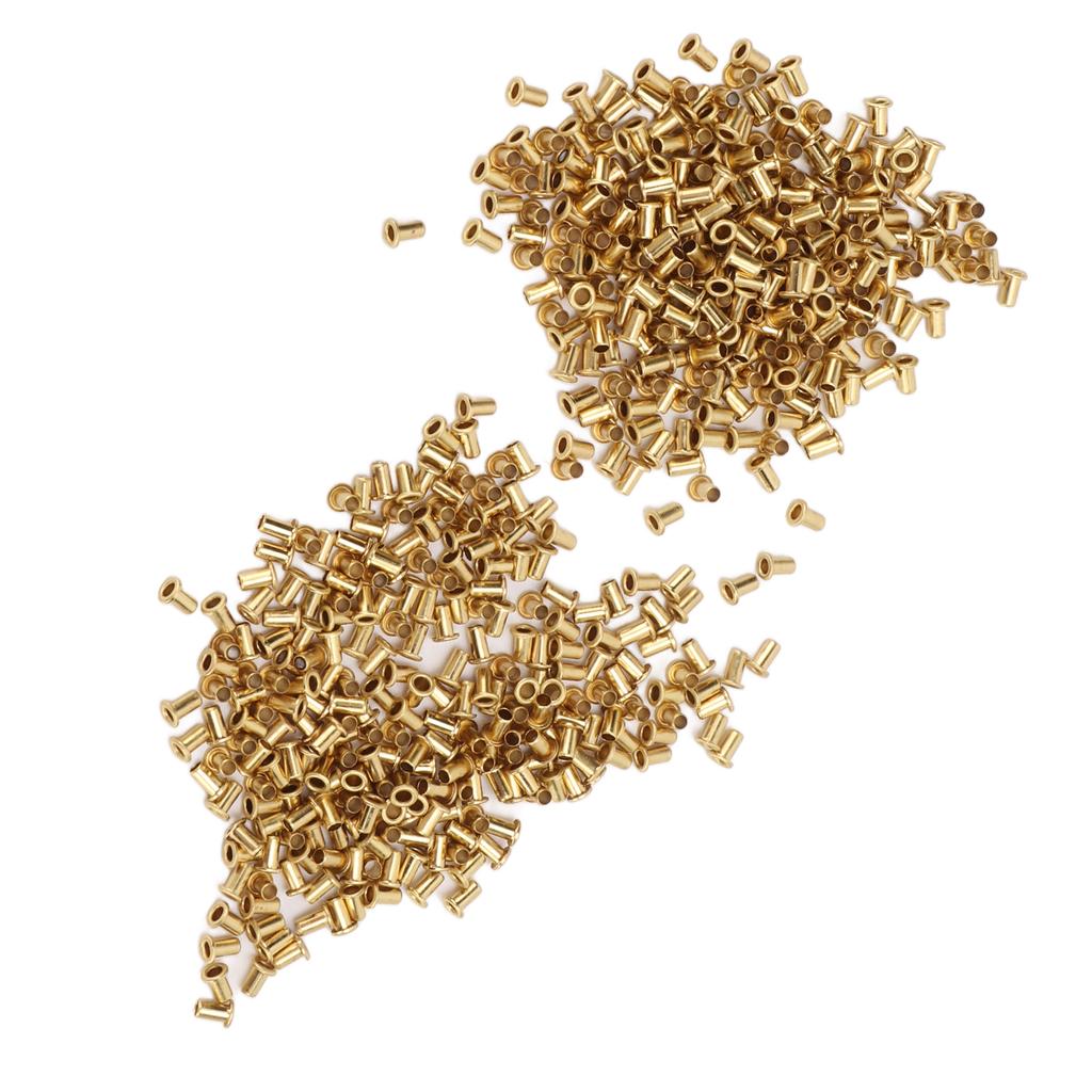 500Pcs Hollow Rivet Brass Decorative Through Hole Excellent Corrosion Resistance Copper   Eye Buckles