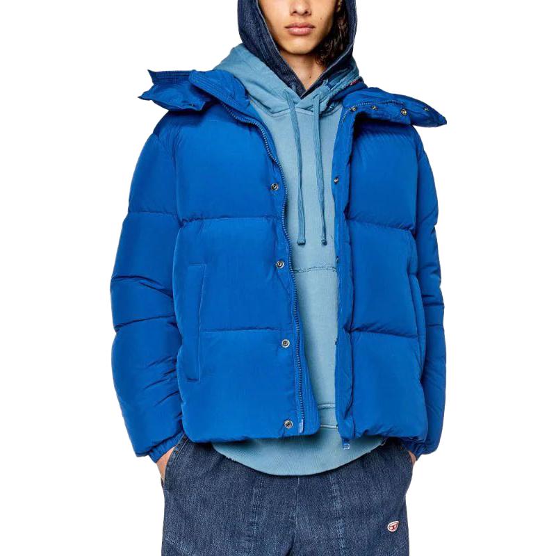 DIESEL Down Jackets Men's Blue Hooded Moderate Other A106010AEAI-8EK