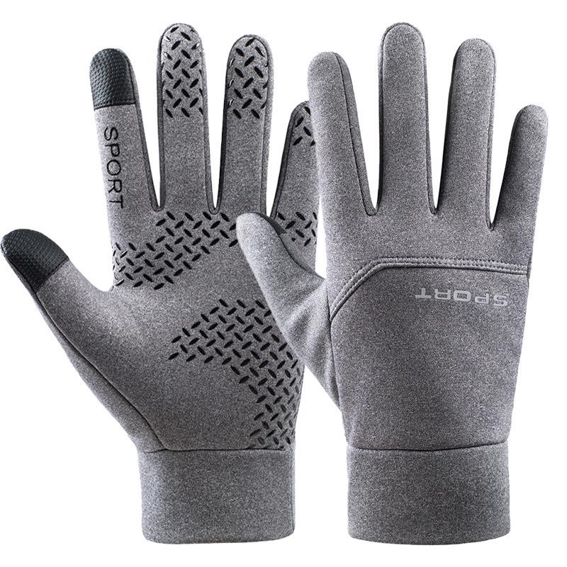 

Unisex Winter Cycling Gloves – Windproof, Non-slip, Waterproof, Fleece-lined, Touchscreen-Compatible for Fishing and Skiing Medium