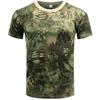 Men's 3D Printed Short Sleeve Military Camouflage T-shirt Casual Round Neck Camouflage Top Street Fashion