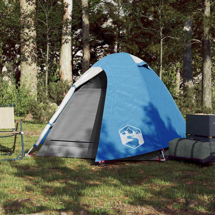 Camping Tent - vidaXL - 2 Persons - Waterproof - Blue - Lightweight and Portable