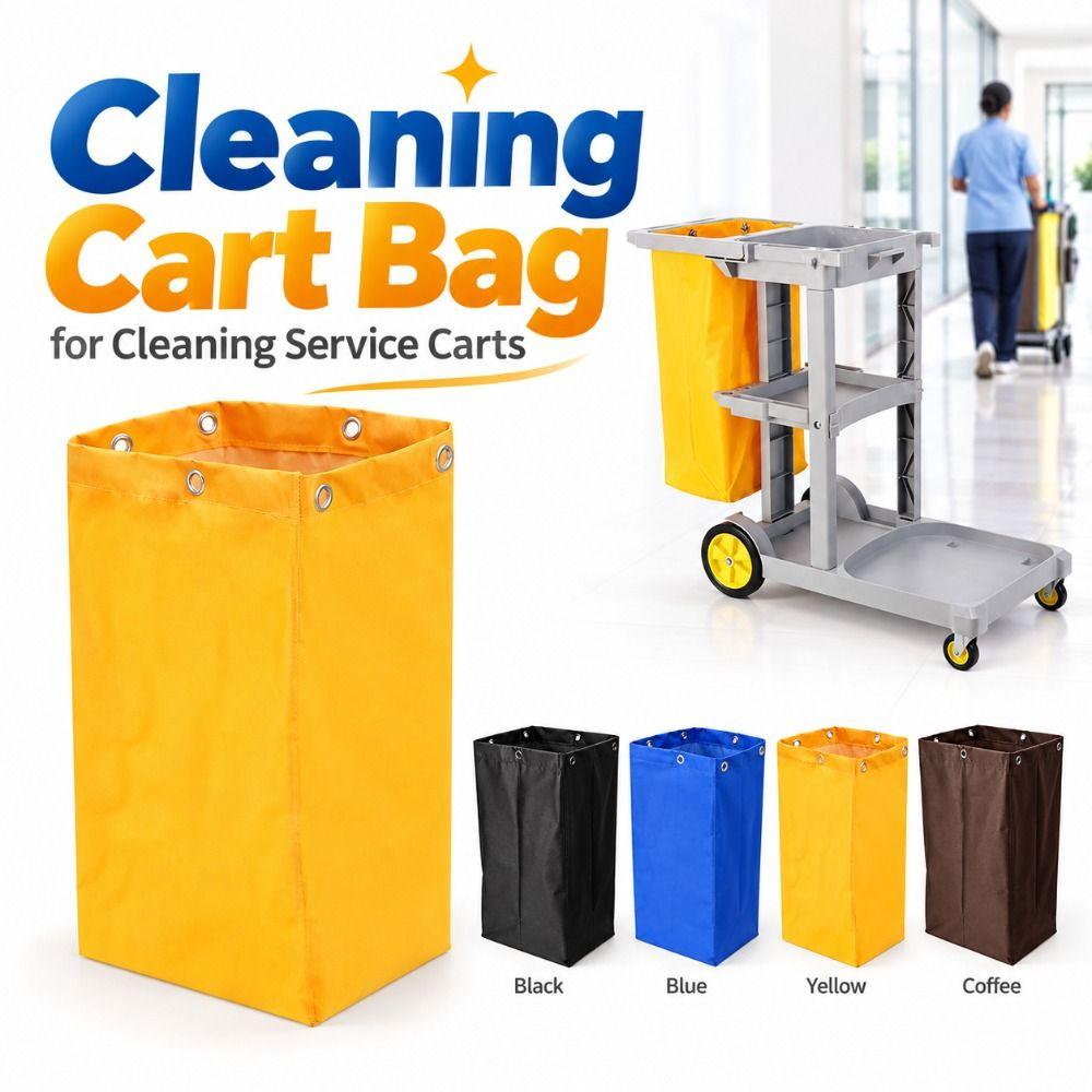 Waterproof Janitorial Cart Bag Cleaning Cart Trash Bag  for Hotel Motel and Cleaning Service Carts