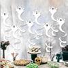 Halloween Black Bat Hanging Swirls Decoration 10 Pcs Set Spooky Ceiling Decor for Home Party and Haunted House