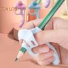 Suport pentru creion pentru copii, 4 buc, design ergonomic, creioane corectoare pentru pix, antrenament de scriere, mânere din silicon pentru degete, ajutor pentru prindere stilou