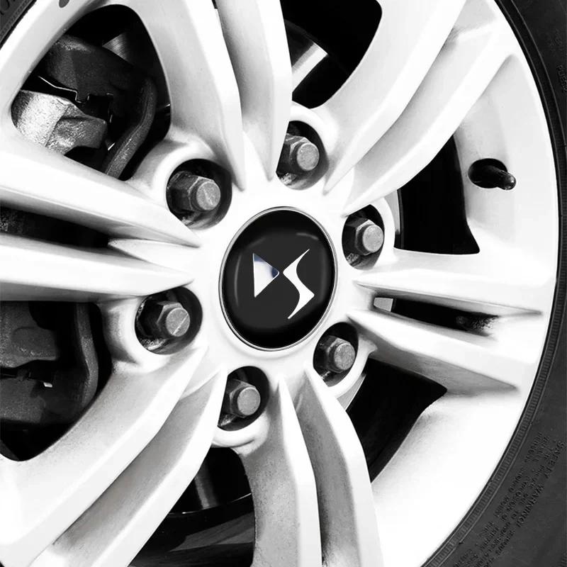 4pcs 56mm Car Logo Wheel Center Hub Decal Sticker for Citroen DS SPIRIT DS4 DS7 C1 C2 C3 C4 C5 Berlingo Jumpy Picasso Auto Parts