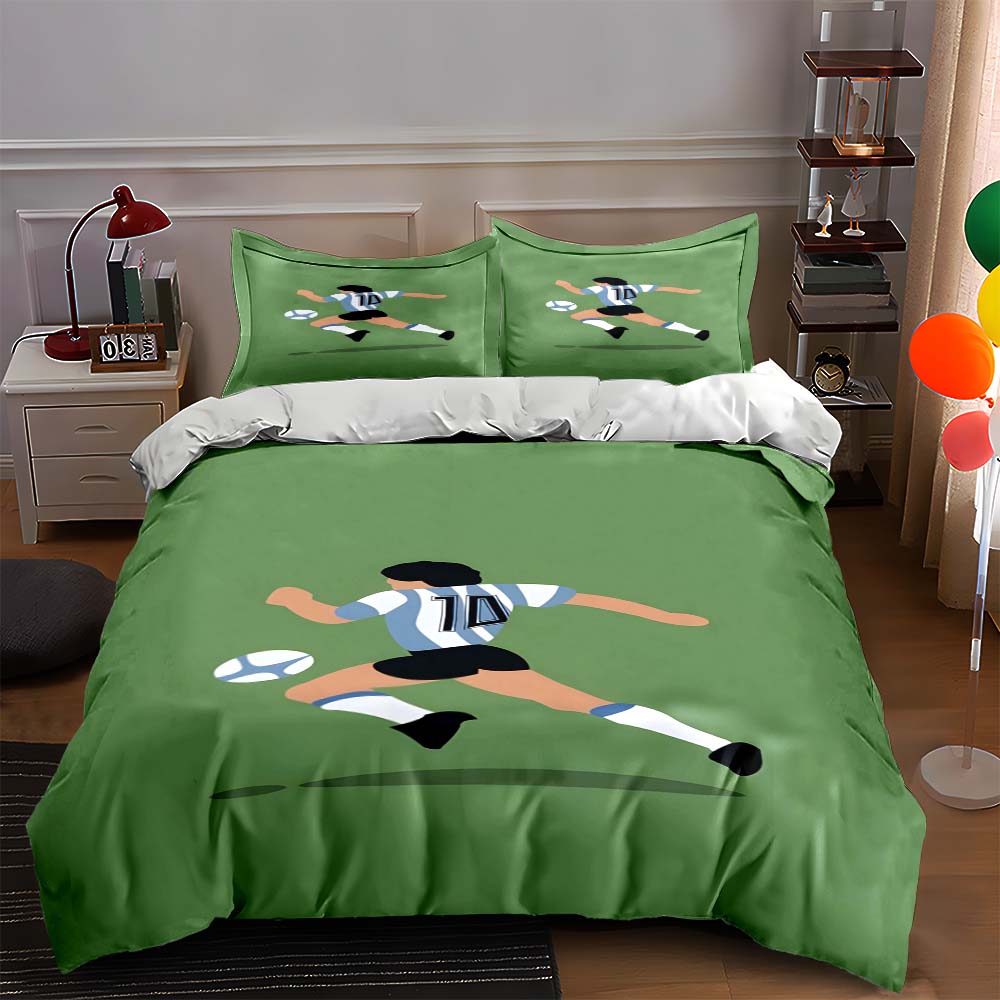 

Soccer player kicking ball. Bedding sets Duvet cover sets Duvet covers Pillowcases(1 * Duvet Cover 2 * Pillowcases, without duvet insert) 135x200cm