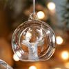 Glass Christmas Ball Ornament - Festive Hanging Decoration for Holiday Atmosphere