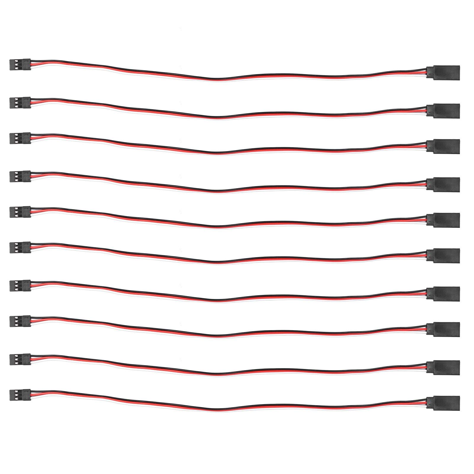 

10PCS 3 Pin Servo Extension Cable Model Car Servo Driver Connection Line Brass Inner Core 500mm