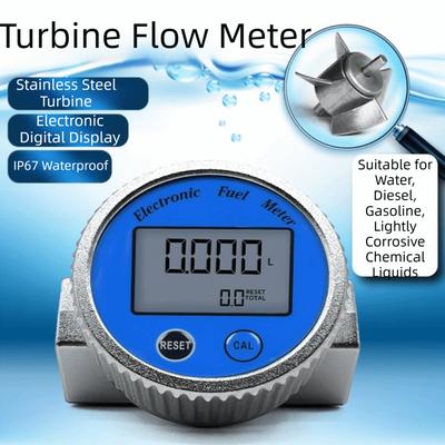 Digital Turbine Flowmeter IP67 Waterproof Fuel Flow Meter Flow Meter Gauge Flow Sensor  Clear Water