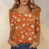 3/4 Sleeve Shirts For Women Cute Print Graphic Tees Blouses Casual Plus Size Basic Tops Pullover