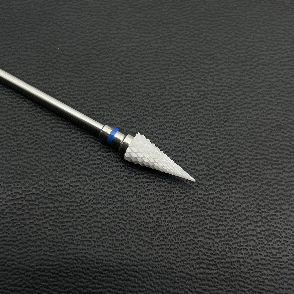 1Pc White Ceremic Nail Drill Bits Ceramic Cuticle Clean Bur Rotary Milling Cutters for Manicure Pedicure Dental Polishing Burs
