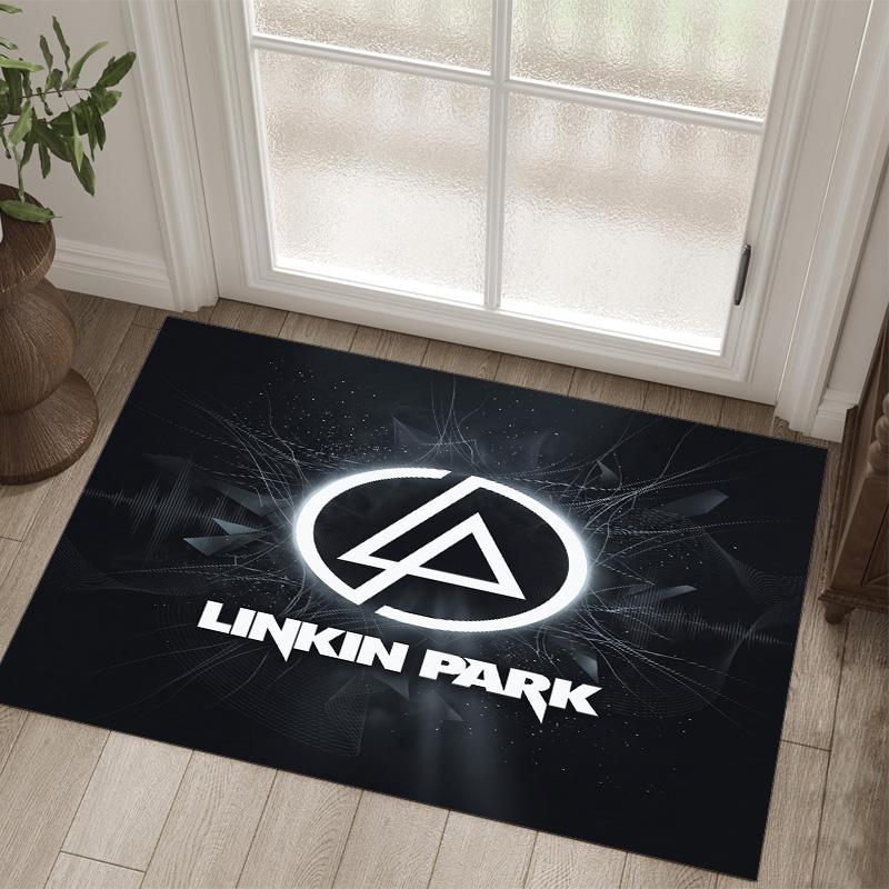 Linkin Park Design Crystal Velvet Carpet Cozy Non?Slip Printed Rug For Bedroom Living Room Entrance