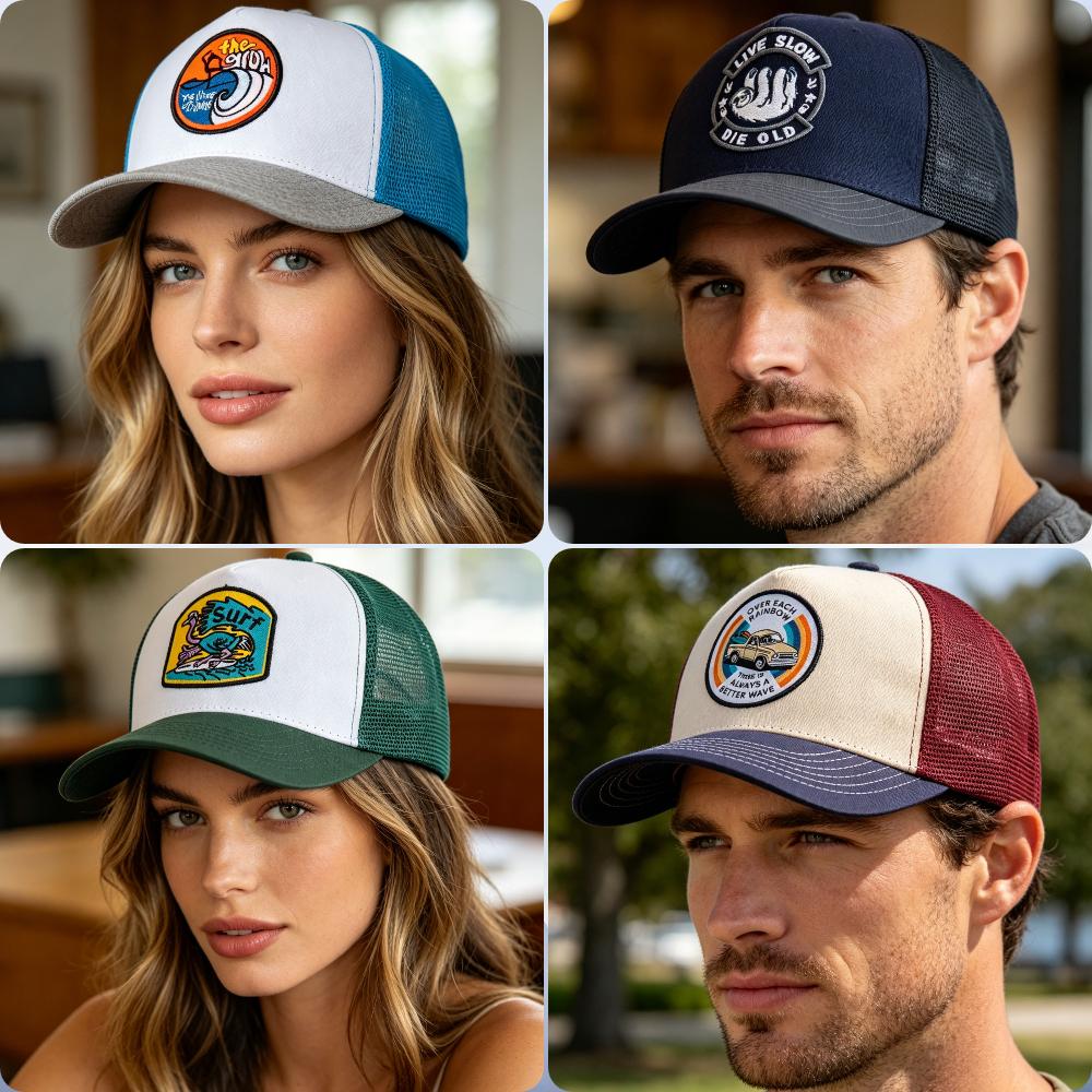 Unisex Geborduurde Trucker Pet Mesh Baseballpet Zomer Buiten Zonbescherming Trend Pet Pet Voor Mannen Vrouwen