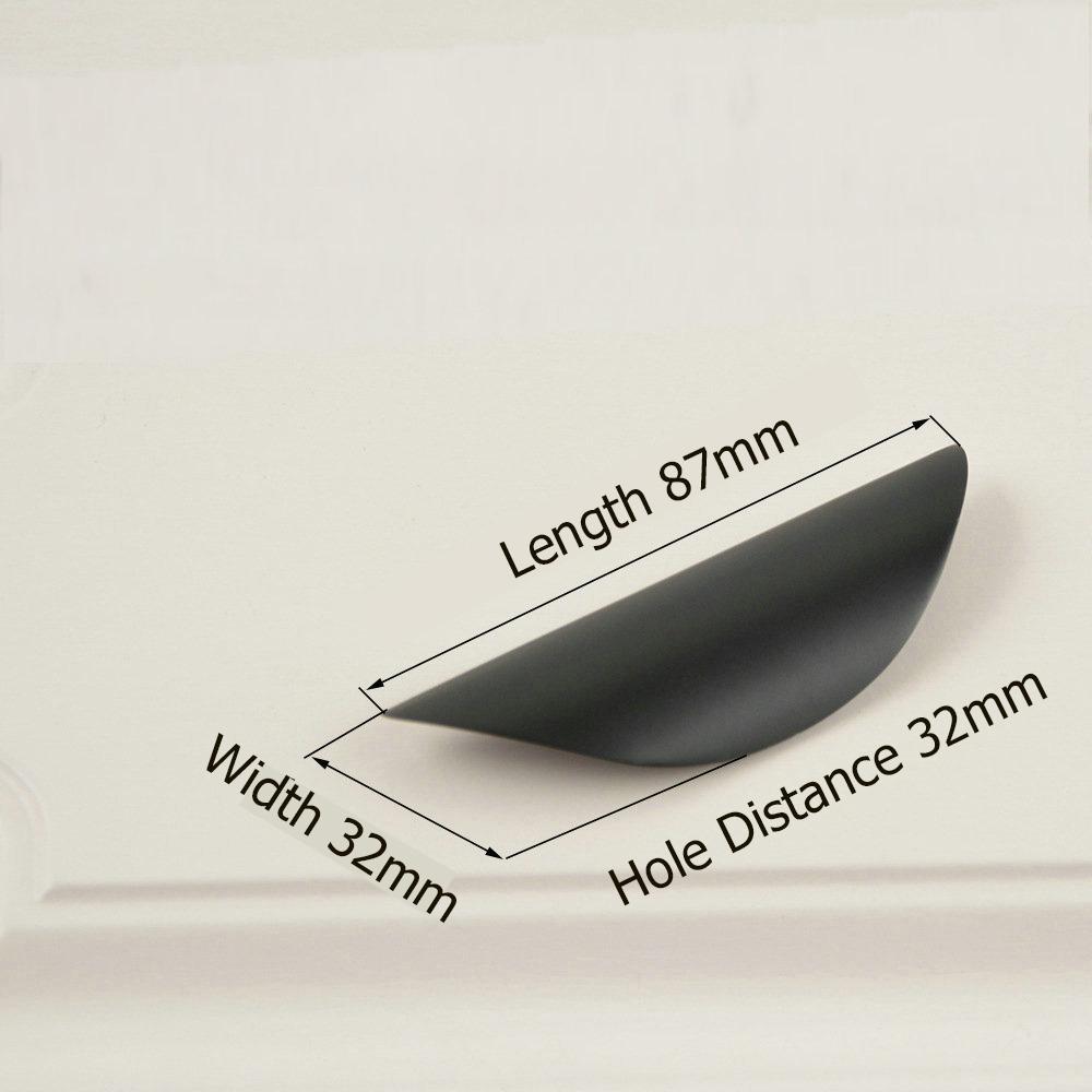 

KAK Copper Gold Cabinet Handles Drawer Knobs Black Kitchen Handles Cupboard Door Pulls Half Moon Furniture Handle Door Hardware