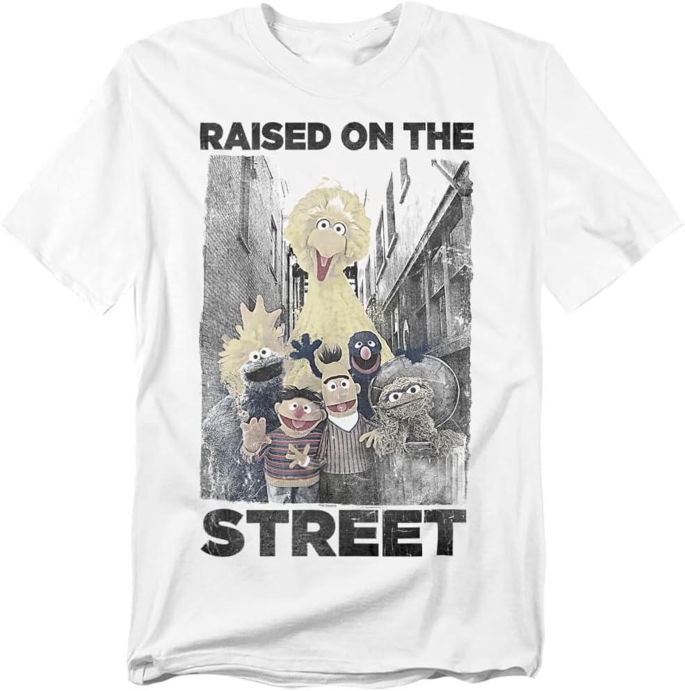 Popfunk Sesame Street Raised on the Street T-Shirt, White S разноцветный