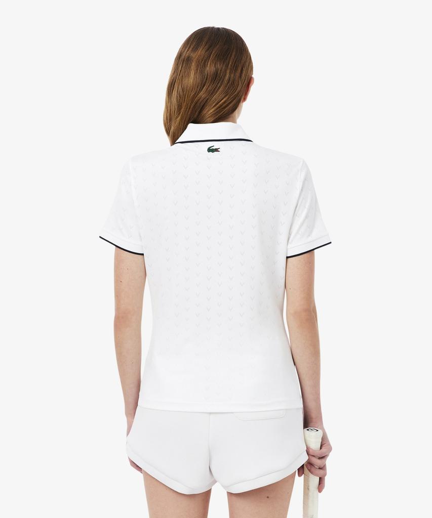 LACOSTE Women'S Tennis Heritage V-Cut Polo Shirt Pf0232-56G 001