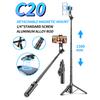 Extendable Selfie Stick Tripod for Phone Max. Length 130cm with Detachable Magnetic Phone Clip Remote Shutter 1 4 Inch