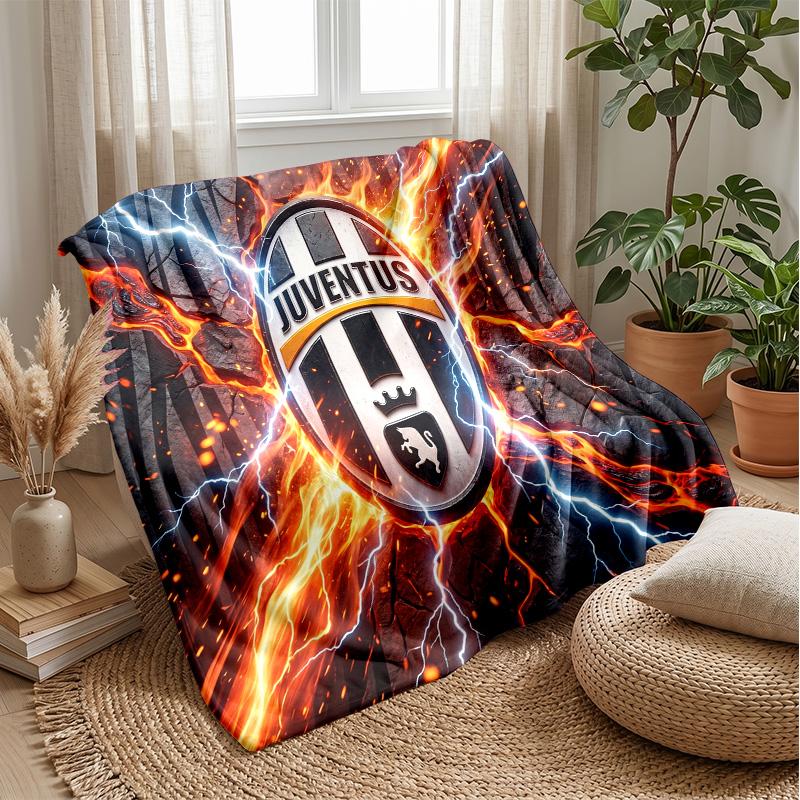 Juventus FC Theme blanket Soft Flannel Blanket Plush Throw Blanket Cozy Sofa Bed Blanket for Home Decor