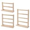 Multipurpose Keychain Showcase Stand Portable Keychain Storage Rack Solid Wood Display Shelf for Home and Office Use