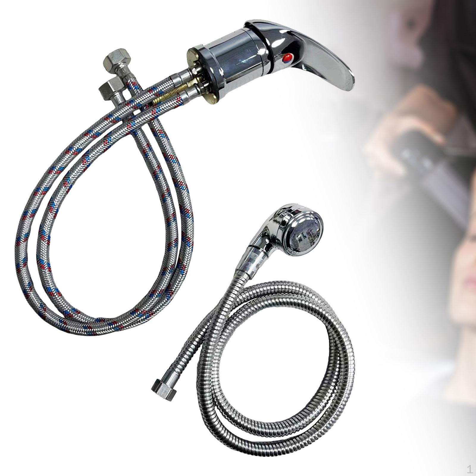 

Набор смесителей и распылителей для чаши для шампуня. Простая установка. Холодный смеситель для мытья волос. Silver Sprinkler