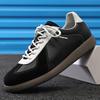 Niche sports and leisure board shoes men's leather breathable and versatile retro invisible inner height increase m