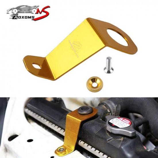 Gold JDM Billet Aluminum Radiator Stay Mount Bracket Kit for Honda Civic 92-95