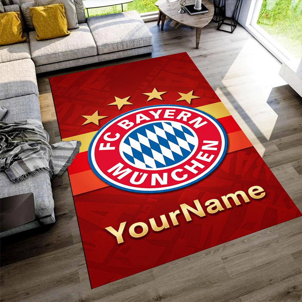 Bayern Munich Personalized Name Area Rug Perfect for Hallway Dormitory Living Rooms Bedrooms Antislip Carpet Office home decor