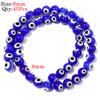 Round Lampwork Evil Eye Beads Liuli Flat Loose Fashion Jewelry For Bead Diy Handmade Bracelets Phone Charm Components