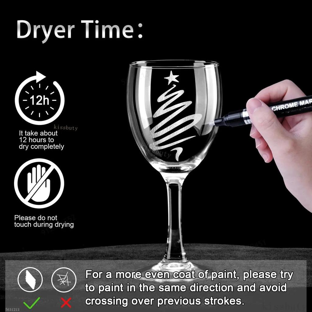1-5Pcs Chrome Paint Marker Reflective Fluid Mirror Paint Pen 2mm Silvery Ink For DIY Car Styling Model Metal Wood Plastic Stone Touchup Paint2