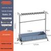 304 Stainless Steel Movable Mop & Tool Organizer with Basin