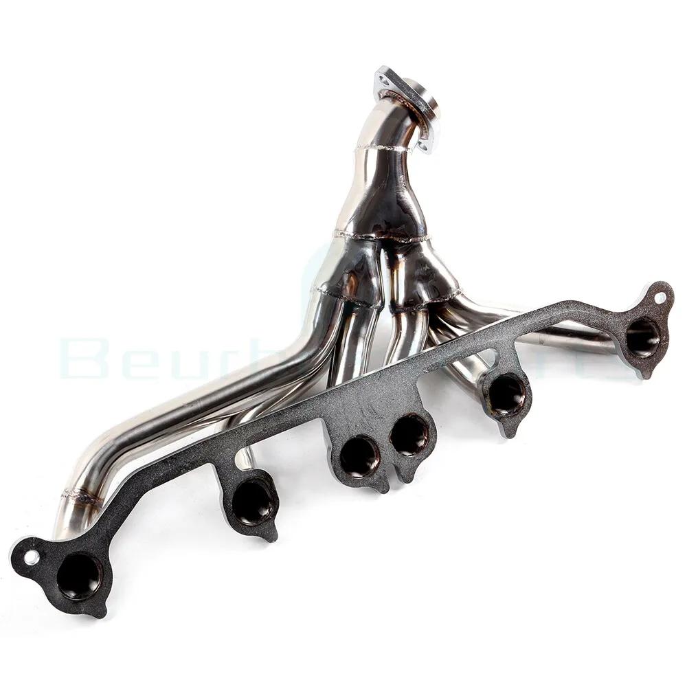 Edelstahl Krümmer Auspuff für 1991-1999 Jeep Wrangler YJ TJ Cherokee XJ Grand Cherokee ZJ 4.0L 6ZYL Silber