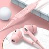 Macaron Color In-Ear Headphones 3.5Mm Computer Mobile Phone Music Call Headphones Simple Bass Game Headphones With Microphone