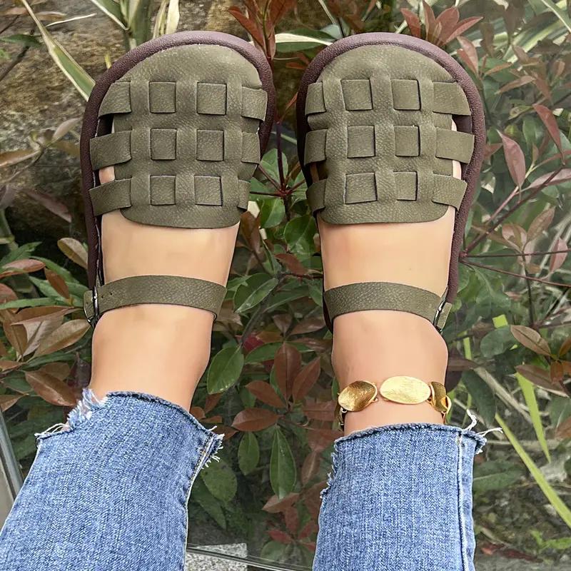 Fashion New Summer Shoes Women Strap Beach Sandals Gladistor Style Flat Heels Shoes Casual Sneakers Female Ladies Sandals