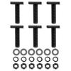 6PCS T Slot Bolts for Roof Rack Crossbar 0.79x0.79x0.16in M8*30mm Black Four Square Head T Bolts