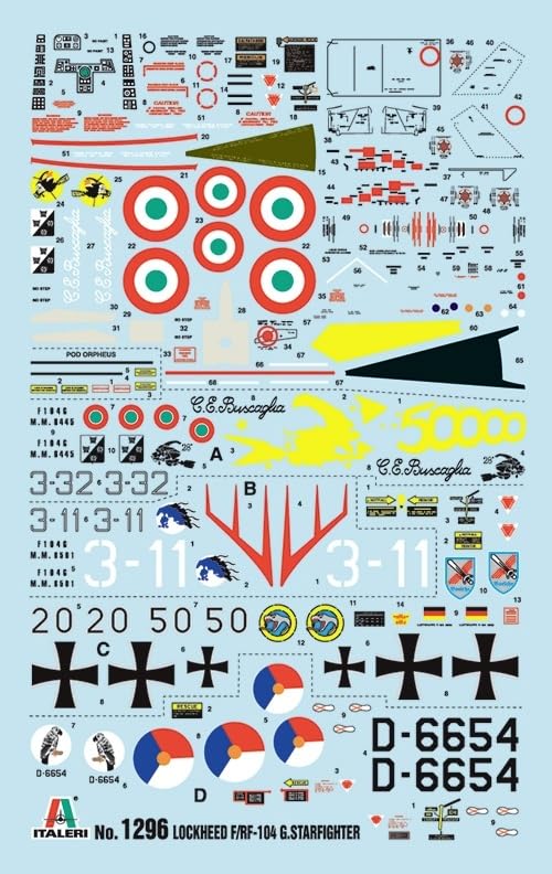 PLATZ Italeri Starfighter Plastic Model Kit IT1296 1/72 F-104G (Airplane)
