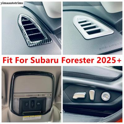 Dashboard AC Air Vent / Reading Light Lamp / Seat Adjust Button Switch Panel Cover Trim ABS Accessories For Subaru Forester 2025