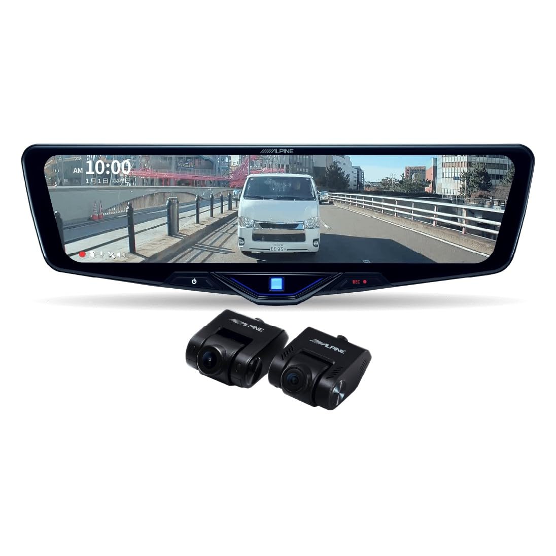

Alpine digital mirror with drive recorder type for genuine rear with digital zoom function kit sold (ALPINE) 12-inch (replacement mirror/in-car чорний
