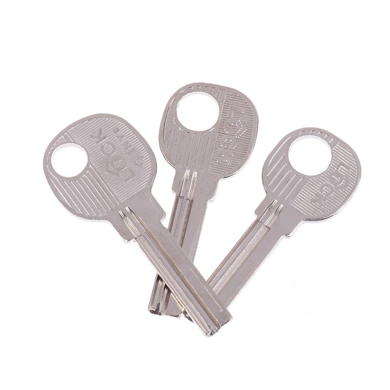 10Pcs Silver Color Metal Key Embryo Square Key Blank Fingerprint Lock Password Lock Electric Door Lock Blank