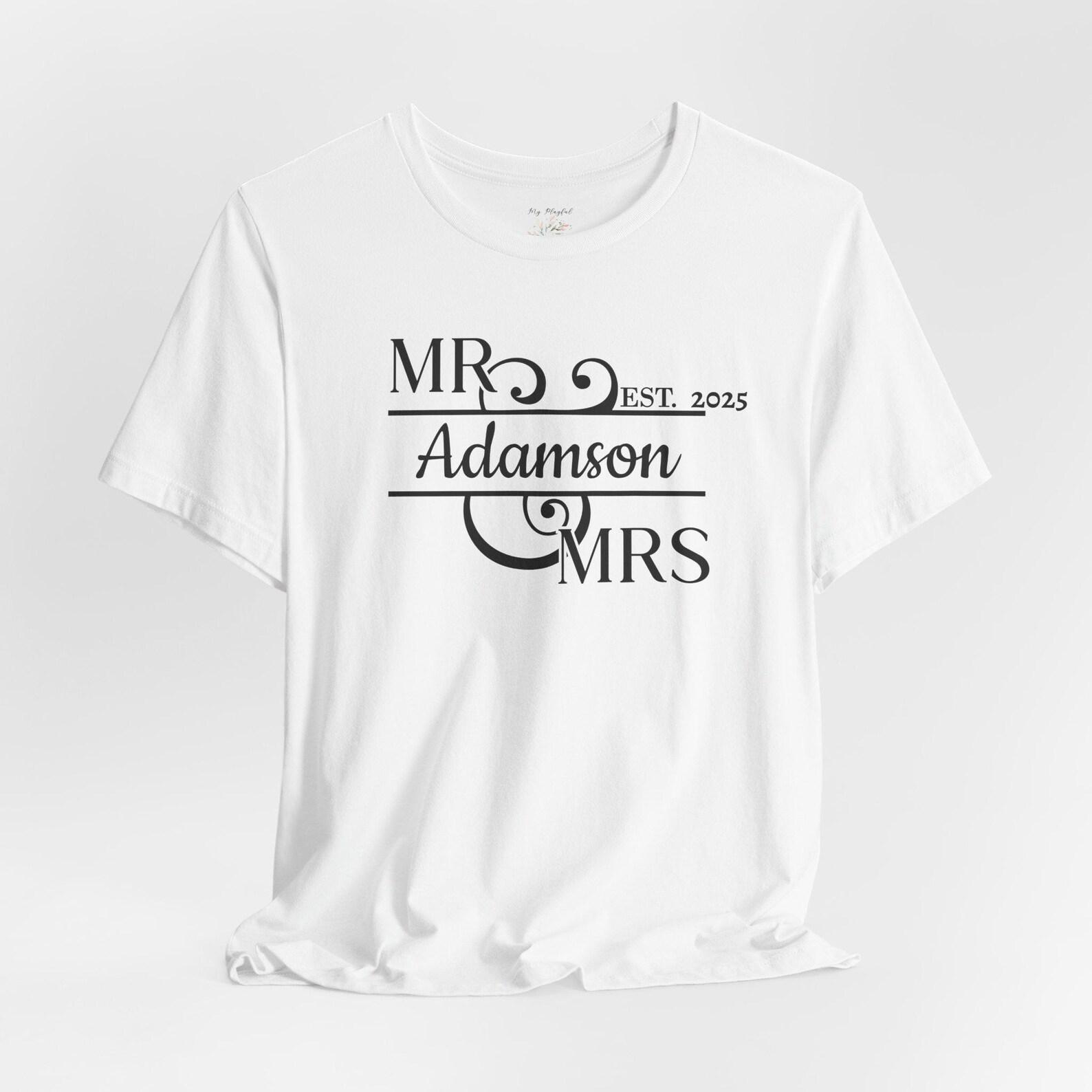 Custom Mr. and Mrs. T-Shirt | Personalized Wedding Tee S