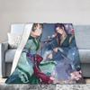 Maomao Jinshi Anime Knitted Blankets Flannel Throw Blankets Airplane Travel Decoration Soft Warm Bedsprea,